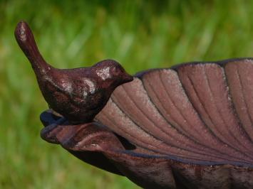 Standing Bird Bath with Birds | Cast iron | for Summer and Winter