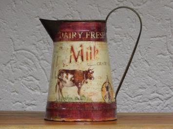 Vintage Milchkännchen mit Kuh - Dairy Fresh