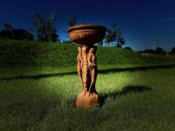 Statue and garden vase ‘Three Women’ with bowl - 85 cm - all stone - oxide