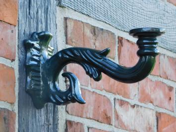 Wall arm for outdoor lamp - 23 cm - Dark green