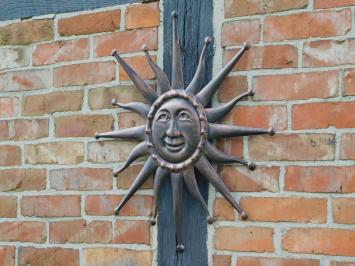 Wandornament Sonne - Farbe Kupfer - Metall